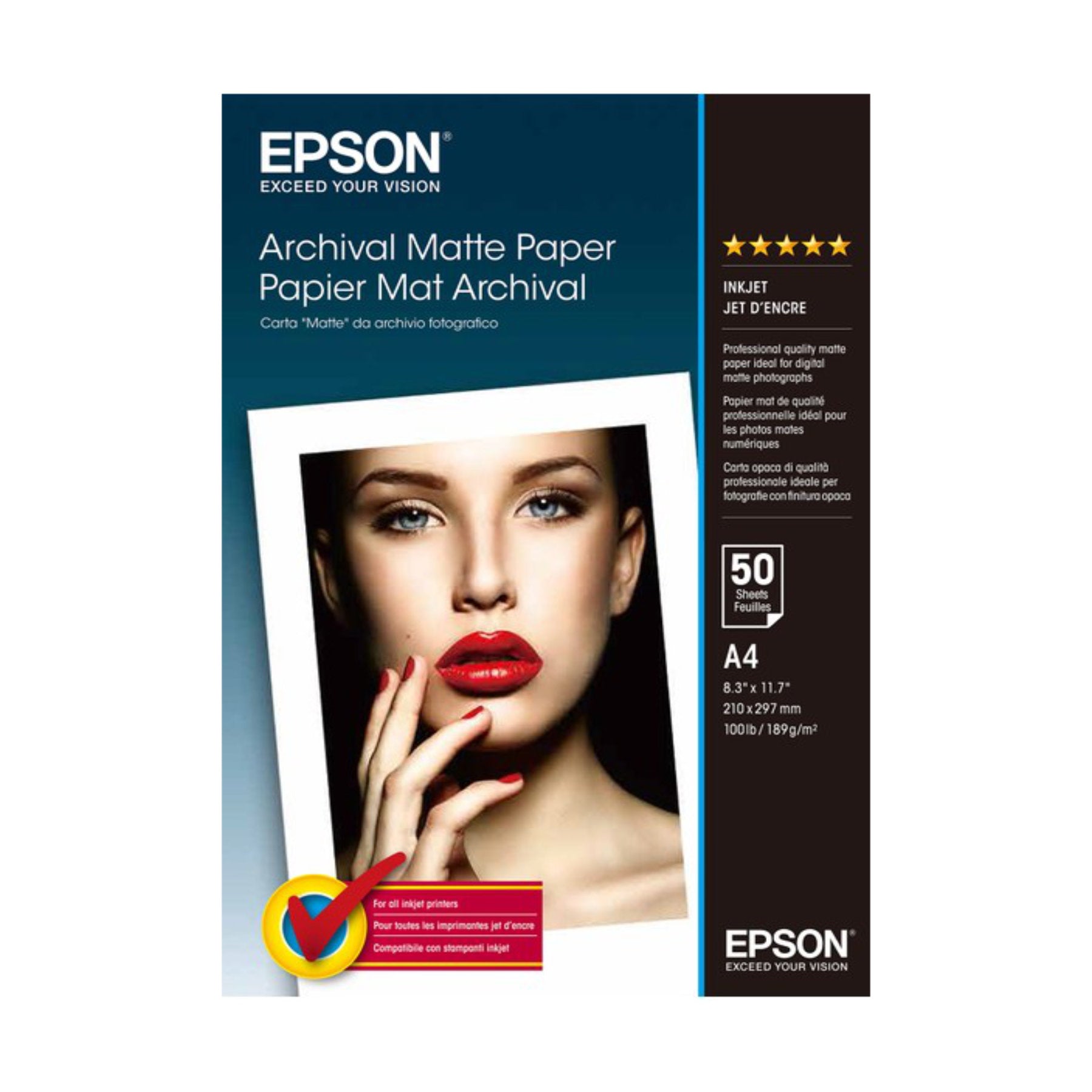 Buy Epson A4 Archival Matte Paper - 50 Sheets 189gsm at Topic Store
